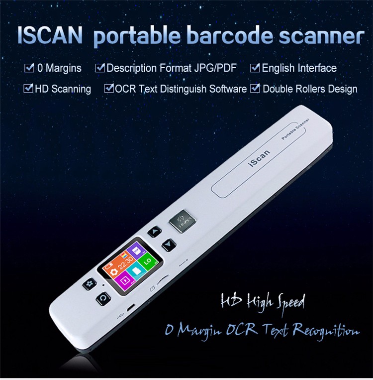 WiFi sans Fil Document Scanner 1050 DPI Scanner Portable Scanner