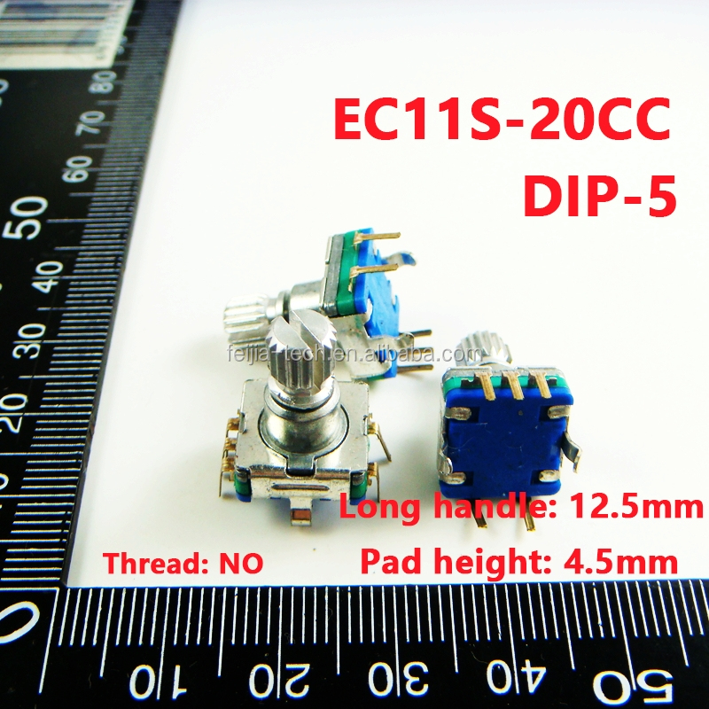 エンコーダec11s 20cc 4.5ミリメートルロータリーエンコーダコードスイッチデジタルポテンショメータでスイッチパルス20ccパッドheigth 4.5メートルDIP-5 SMD-5仕入れ・メーカー・工場