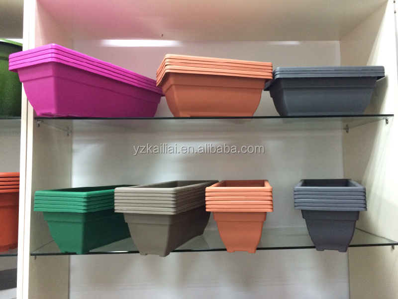 Balcony Colorful Rectangle Plastic Planter Trays Buy Rectangle