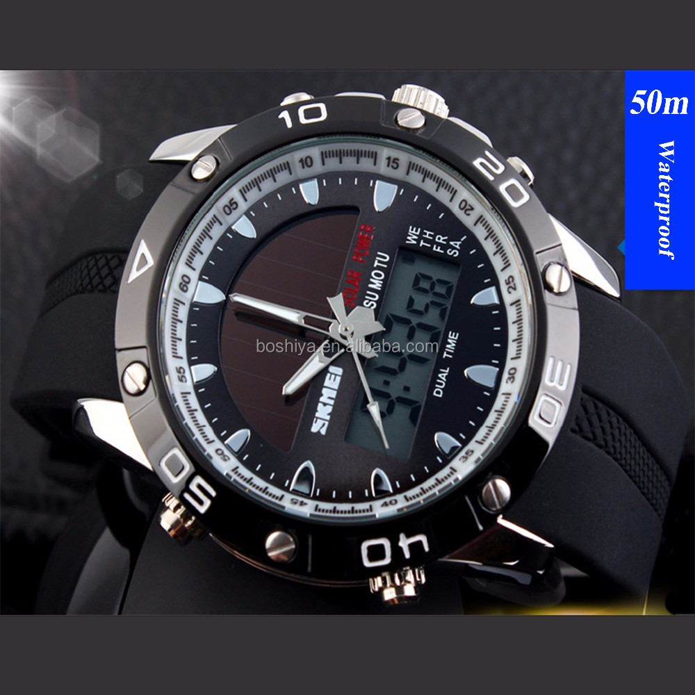 waterproof solar powered watch