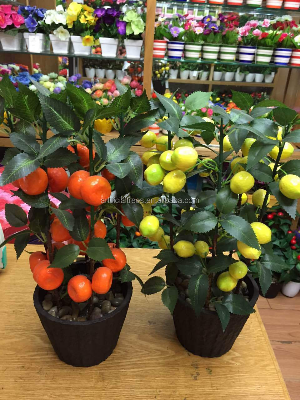 Wholesale Artificial fake Mini fruit tree/Artificial Plastic Small Mini