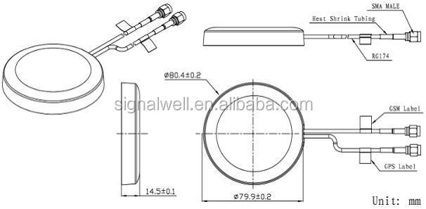 高利得signalwell舶用gpsgsmアンテナsmaコネクタ付き仕入れ・メーカー・工場