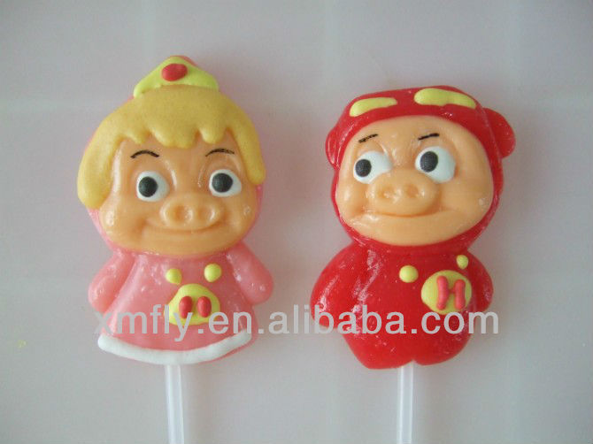 Animal shape Pig/Hellokitty/Pig/Bear Custom Gummy Lollipop Candy