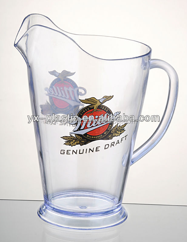 Plastic Ice Core Beer Pitcher With Handle Large Beer Mug Buy Plastic