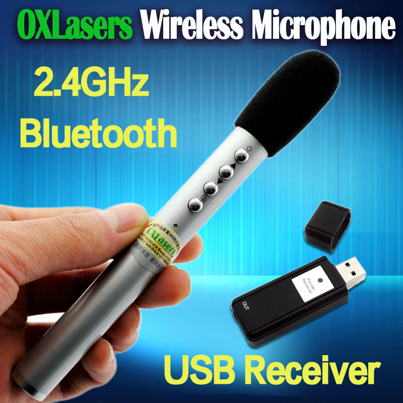Wholesale pen shaped mini 2.4G wireless microphone handheld MIC with