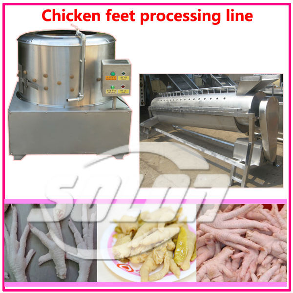 Chicken feet processing machine / chicken feet processing line