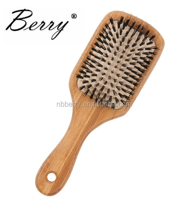 自然の木の毛のブラシの毛のブラシplasticl剛毛の木fsc木材パドルの毛のブラシ 問屋・仕入れ・卸・卸売り