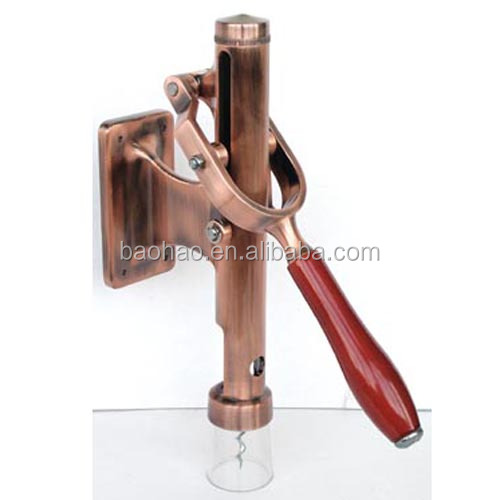 Antique brass Zinc alloy and Aluminum Champagne wine corkscrew and Red wine bottle opener set with g