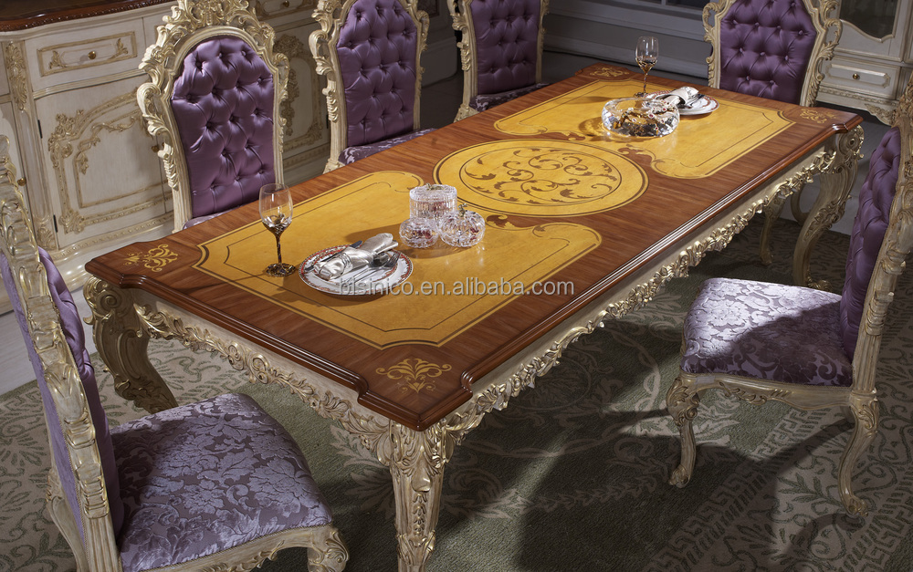 Mesa comedor de lujo, europeos antiguos muebles de comedor de ...