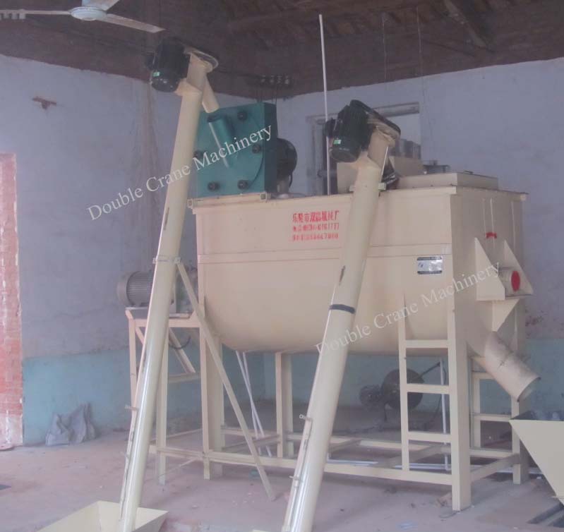 SHJ -1000 1t per hour ribbon feed mixer manufacturer, feed mixer