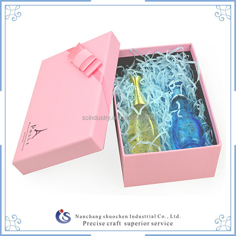 style pink lid gift box / matte pink cardboard paper gift boxes