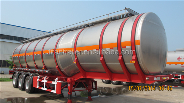 Aluminum tank truck trailer , aluminium truck body for palm oil colza oil