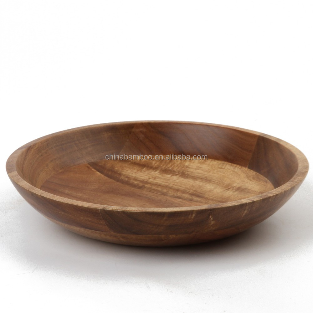 Cheap 12 pollici grande rustico acacia ciotola di legno, antico ...