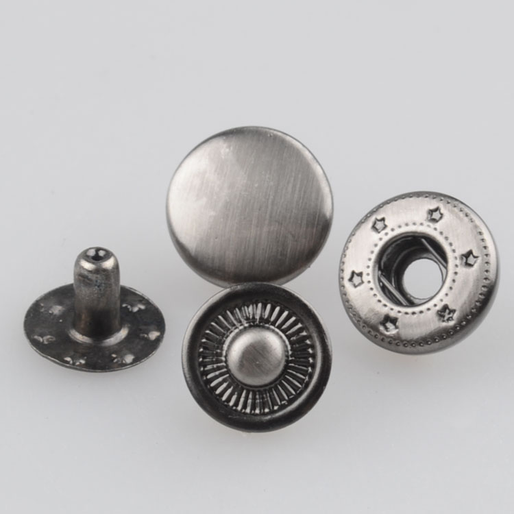 Metal Snap Button Garment Round Snap Button Gun Metal Snap Button - Buy 