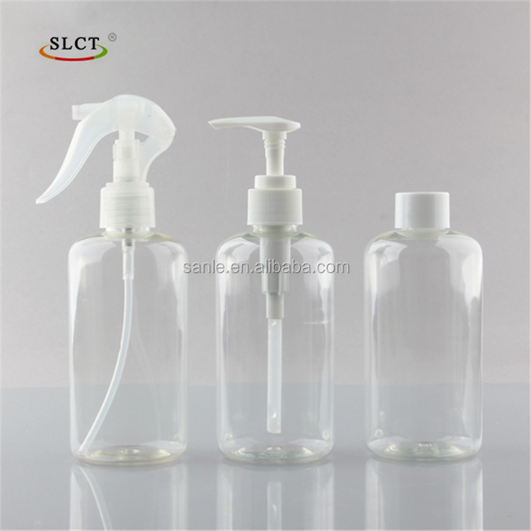 250ml PET shampoo bottle with pump or screw cap
