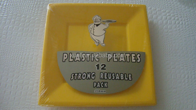 インチホット販売7クリスマスのための使い捨てのプラスチック板( ps)仕入れ・メーカー・工場