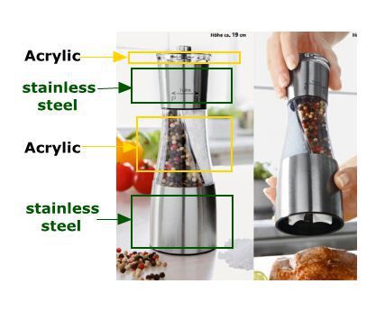 2014 hot amazon high quality black pepper grinder
