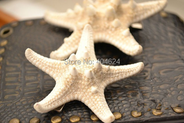 2014 Hot New Trendy Natural Headwear Big Starfish Pattern Women Beach Holiday S/L Hair Barrettes Head Decoration FreeShipping