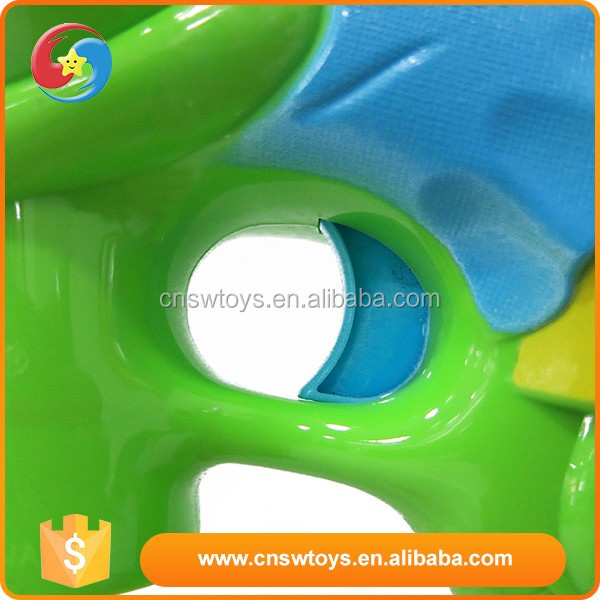 Plastic b/o cartoon animal frog bubbles gun toy with light and music