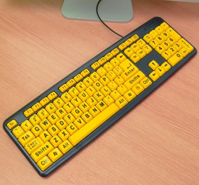 Qwerty Keyboard With Extended Enlarged Keys Letter - Buy Enlarged Keys