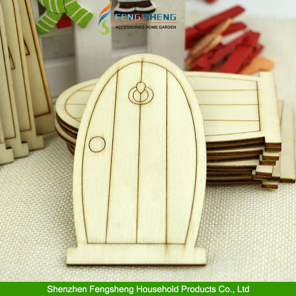 Ongeverfd plaque laser gesneden houten deuren fee faerie elf met ...
