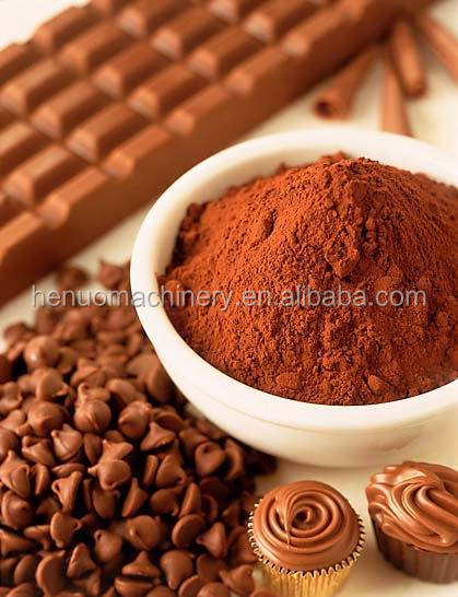 Automatic packaging line for standup cocoa powder pouch