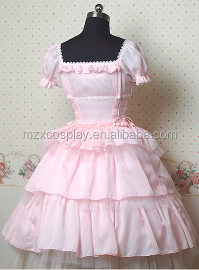 熱い販売の綿半袖ファルバラ甘いロリータドレスハロウィンパーティの衣装クリスマス美しさのためのロングドレス問屋・仕入れ・卸・卸売り