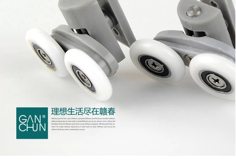 Description Picture 3 of item4 pairs can adjust High quality nylon shower door roller.sheave wheels