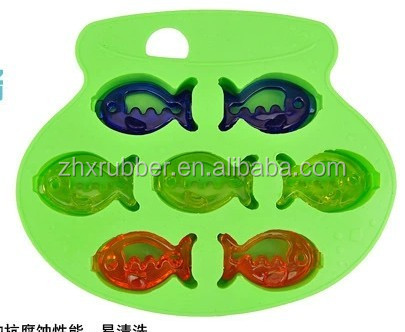 創造的な日曜大工道具qqの魚の氷キューブ氷を作るシリコンアイスキューブトレイ/アイスボックス卸売問屋・仕入れ・卸・卸売り