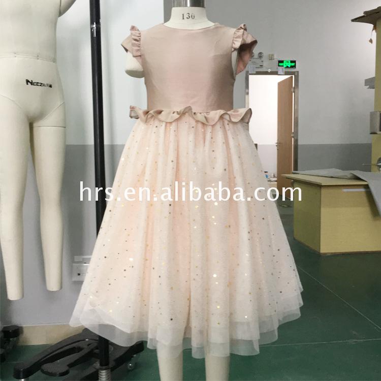 Princess Wedding Western Tunic Dresses Kids New Year Clothes Slim