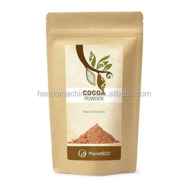 Automatic cocoa powder packing machine for standup zipper pouch