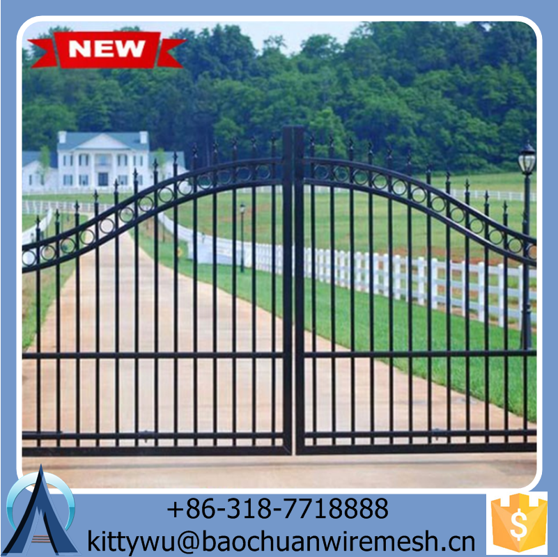 Galvanized Steel Fence Gate/ Wrought Iron Fence/ Aluminum Fence Gate