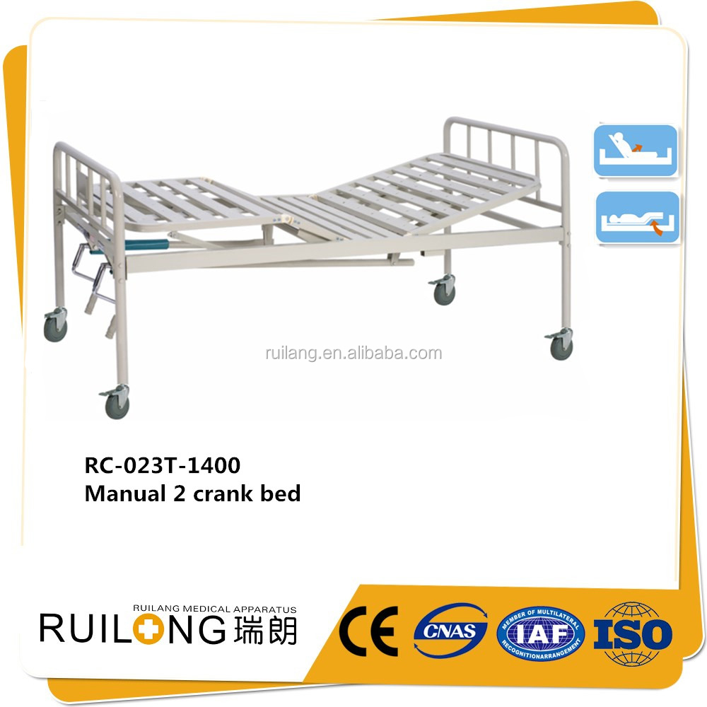 HOT Sale Queen Size Simple Iron Hand Control Hospital Bed