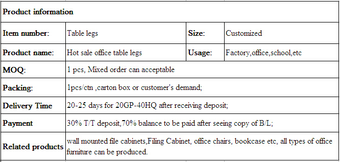 熱い販売のテーブル脚/サポーター近代的なオフィスのテーブル問屋・仕入れ・卸・卸売り