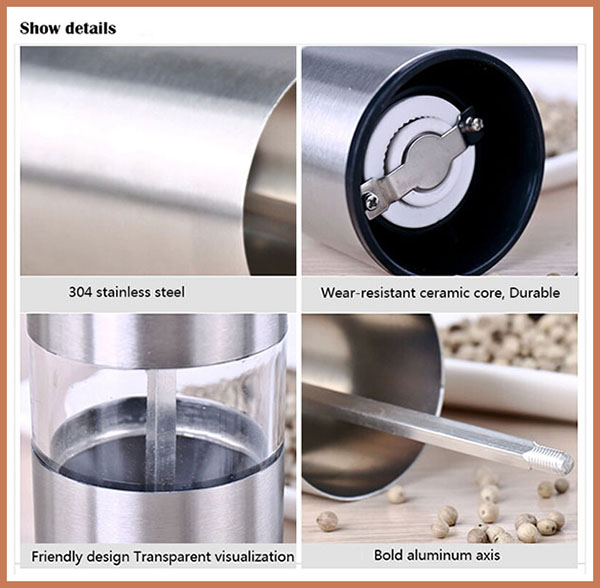 simple innovative products spice & pepper mill with ceramic mechanism