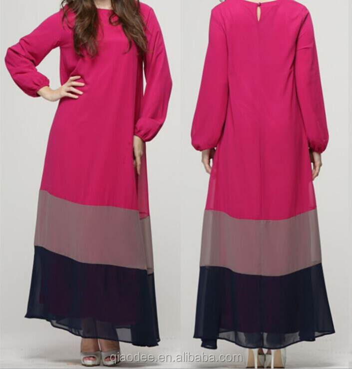 東莞アパレル婦人服メーカーアラビアスプライスカラフルな真珠シフォンイスラム教のスタイルのドレス問屋・仕入れ・卸・卸売り