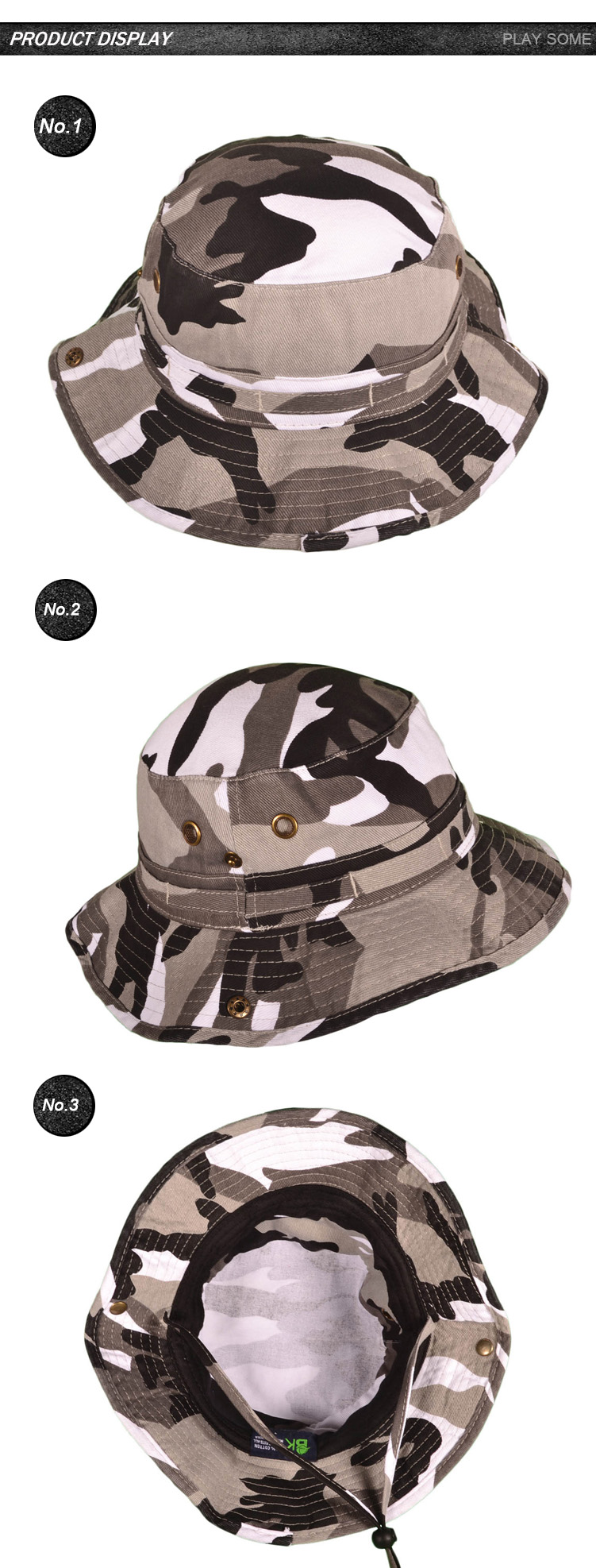 広州ホット販売メンズ軍の迷彩柄のバケツの帽子キャップ仕入れ・メーカー・工場