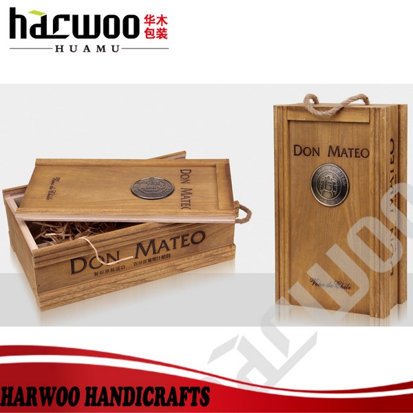 Classical red wine packing box made by cardboard