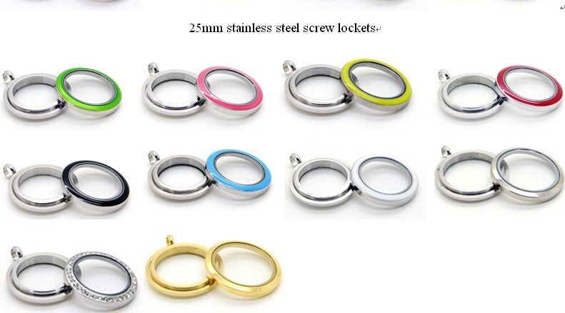 25mm stainless steel screw lockets