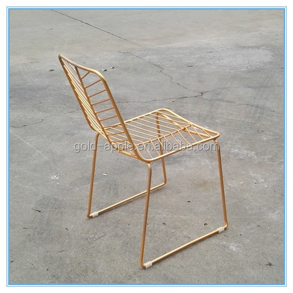 ゴールドメタル椅子ワイヤー側椅子メタルレストランチェア2204仕入れ・メーカー・工場