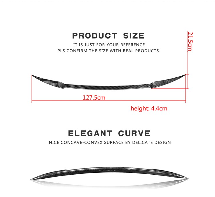 Aftermarket Custom Carbon Fiber Trunk Spoiler For Maserati Quattroporte