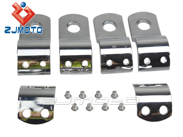 Chrome 1-1/2" Foot Peg Adapter Clamps Engine Guard Mounts Motorcycle Clamp Footpeg Mounting Kit ... Chrome 1-1/2" Foot Peg Adapter Clamps Engine Guard Mounts Motorcycle Clamp Footpeg Mounting Kit ...