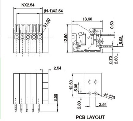 Pcbzb141v2.54mmバネ端子台仕入れ・メーカー・工場