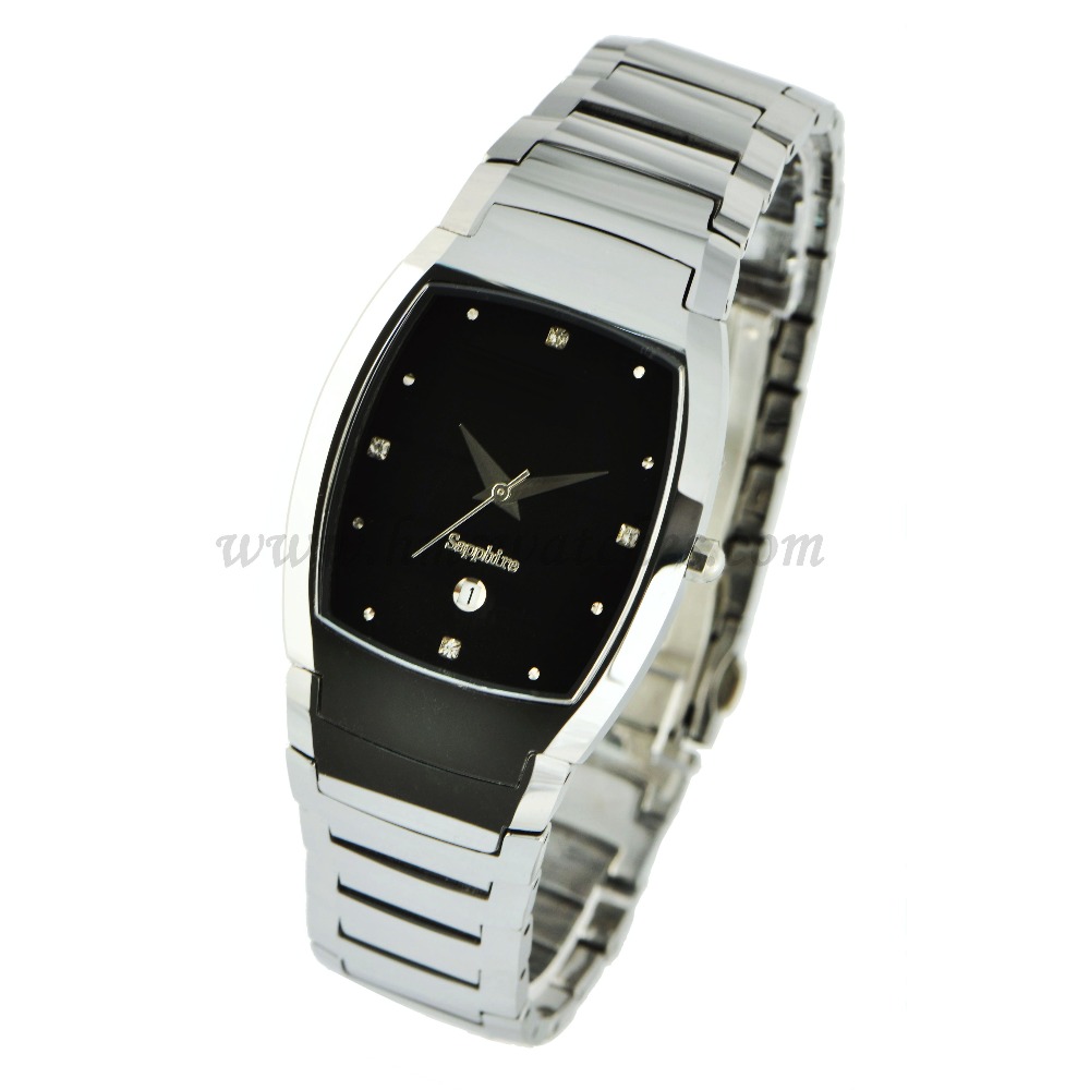 high quality tungsten sapphire quartz wrist watches, 3 atm water