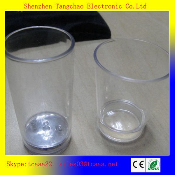 plastic custom led flashing champagne cups with straw