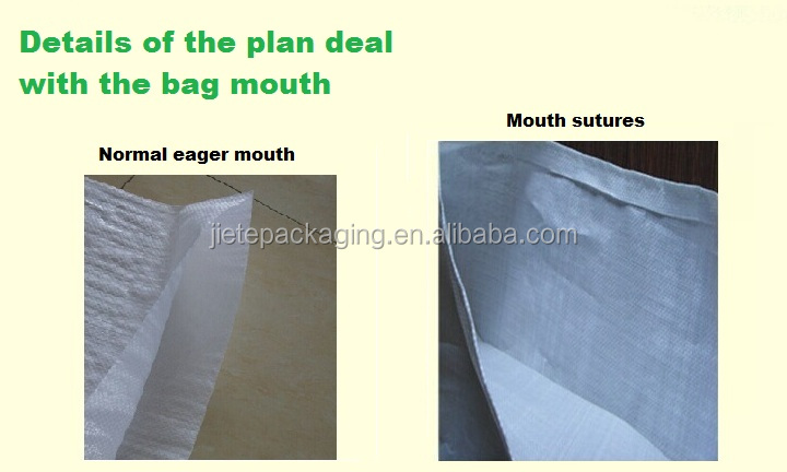 transparent PP grain/bean/rice packaging woven bag