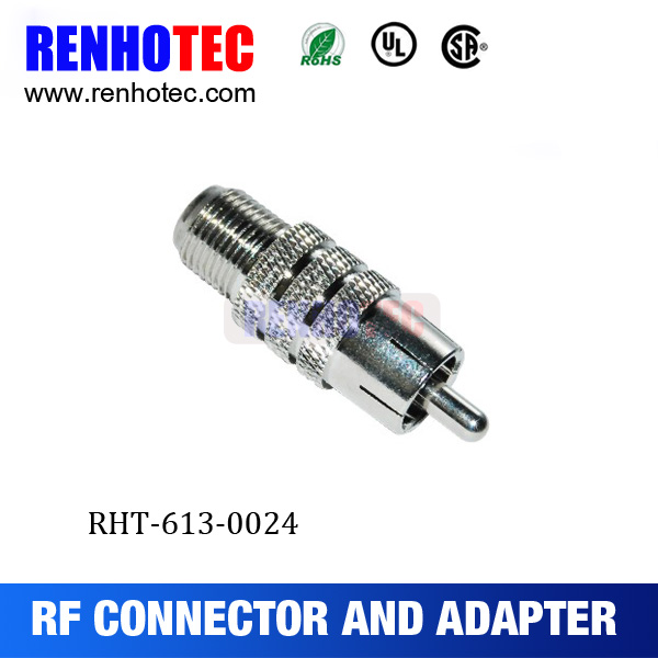 ROHS UL F Female PCB Crimp Cable RF Electrical Connectors