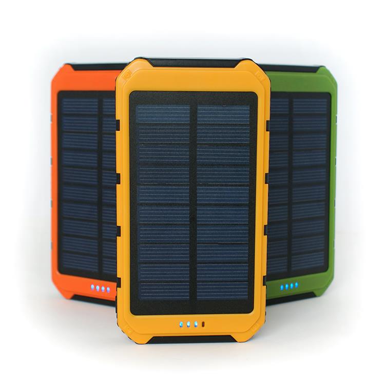 8000mAh Portable USB Charger Power Bank, Constructed with a Solar Panel for Emergency Charging for iPhone
