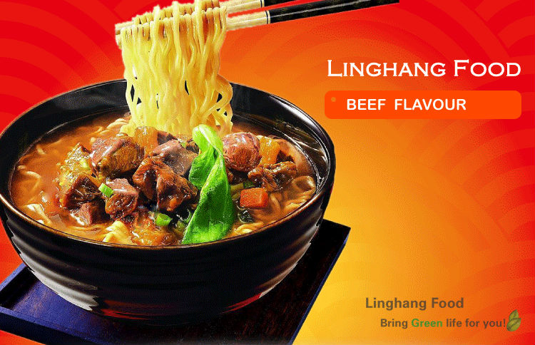 Export Products Packing Boxes 65g Beef Flavor Instant Noodle