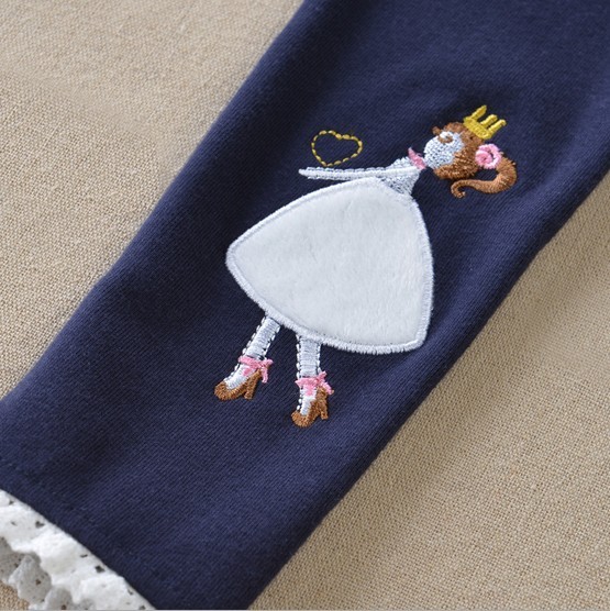 子供レギンス秋大きな女の子レースパンツプリンセス刺繍ズボンレジャーコットンブティックスタイル子供服Q0228仕入れ・メーカー・工場